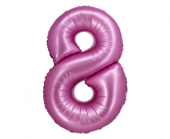 Folijski balon B&C broj 8 Satin Pink