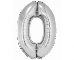 Folijski balon Smart broj 0 Silver
