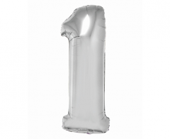 Folijski balon Smart broj 1Silver