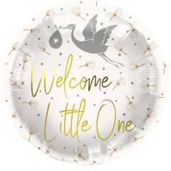 Standard Welcome Little One Stork folijski balon