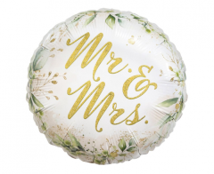 Standard Mr & Mrs folijski balon
