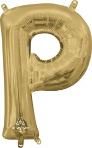 Mini folijski balon slovo P White Gold