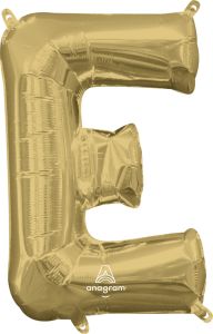 Mini folijski balon slovo E White Gold