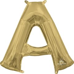 Mini folijski balon slovo A White Gold