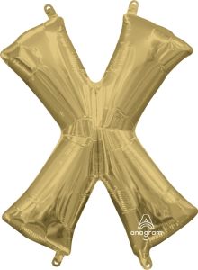 Mini folijski balon slovo X White Gold