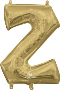 Mini folijski balon slovo Z White Gold