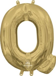 Mini folijski balon slovo Q White Gold