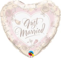 Standard Just Married Roses folijski balona