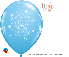 Lateks baloni 28cm Tiny Tatty Baby Boy Pale Blue