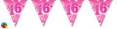 Zastavice 16 Pink Sparkle 3,6m (16 zastavica)