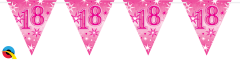 Zastavice 18 Pink Sparkle 3,6m (16 zastavica)