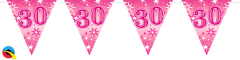 Zastavice 30 Pink Sparkle 3,6m (16 zastavica)
