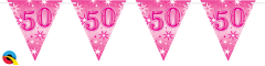 Zastavice 50 Pink Sparkle 3,6m (16 zastavica)