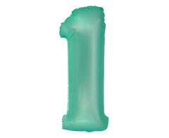 Folijski balon Smart broj 1 Mat Mint