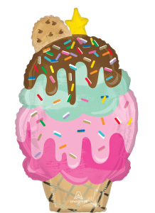 Maxi Hereˇs the Scoop Cone Icecream folijski balon