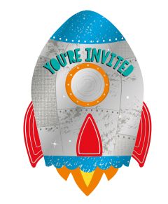 Blast off Birthday pozivnice