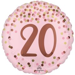 Standard Pretty Pink 20TH Birthday folijski balon