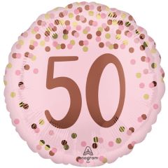Standard Pretty Pink 50TH Birthday folijski balon