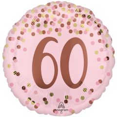 Standard Pretty Pink 60TH Birthday folijski balon