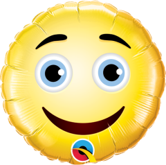 Mini Smiley Face folijski balon na štapiću