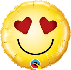 Mini Smiley Love folijski balon na štapiću