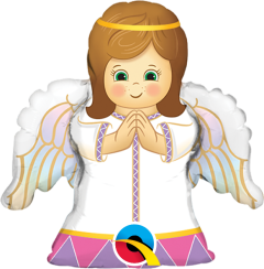 Mini Angel Girl folijski balon na štapiću