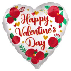 Maxi Satin Infused Happy Valentines Day Heart folijski balon