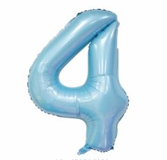 Folijski balon broj 4 Pastel Blue