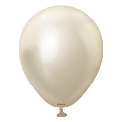 Latex baloni 30 cm Mirror (Chrome) White Gold