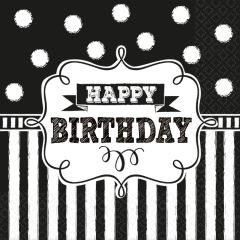 Chalkboard Birthday salvete 25x25 cm