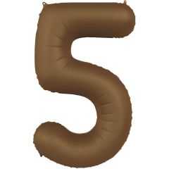 Folija balon broj 5 Chocolate Brown