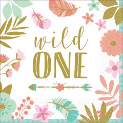 BOHO Birthday Girl salvete 1rd Birthday 33x33 cm