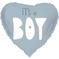 Standard Heart Its a Boy blue folijski balon