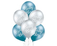 Latex baloni Baby Boy  Platinum Blue&Silwer