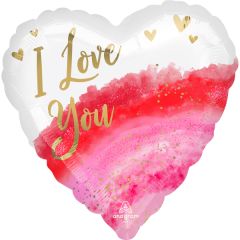 Standard Watercolour Love folijski balon