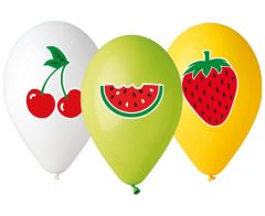 Lateks baloni 32cm "Fruits" 5 kom