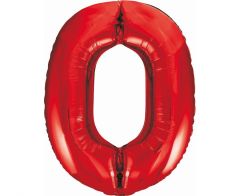 Folijski balon B&C broj 0 Red 85 cm