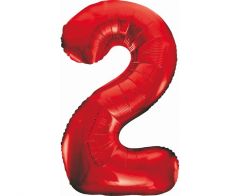 Folijski balon B&C broj 2 Red 85 cm