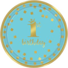 1st Birthday Blue & Gold tanjuri 18 cm