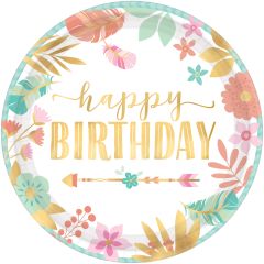 BOHO Birthday Girl tanjuri 18 cm