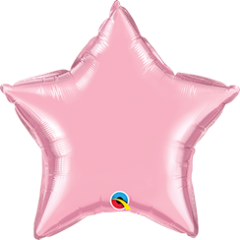 Mini Zvijezda folijski balon na štapiću 10cm - Pearl Pink