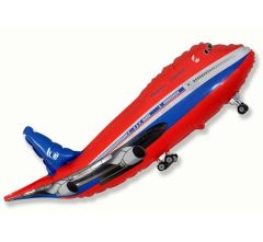 Maxi Red Airplane folijski balon 45x100 cm