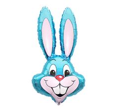 Mini 14" Rabbit Blue folijski balon na štapiću