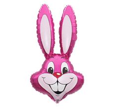 Mini 14" Rabbit Pink folijski balon na štapiću