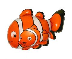 Mini 14"FX Smiling Clown Fish folijski balon na štapiću