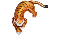 Mini 14" Wild Tiger folijski balon na štapiću