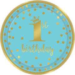 1st Birthday Blue & Gold tanjuri 23 cm