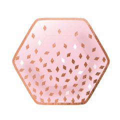 Rose Gold Birthday tanjuri 23 cm