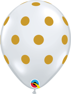Lateks baloni 28cm Big Polka Dots DC