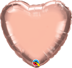 Mini Srce folijski balon na štapiću 22,5 cm - Rose Gold